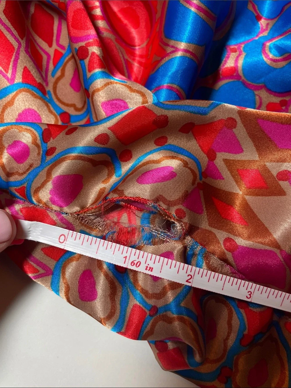 Vintage David Brown for Saks Fifth Avenue Caftan *needs repair - Picture 7 of 10
